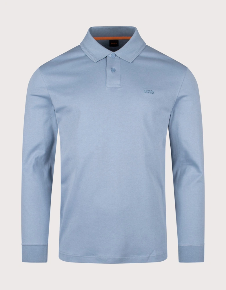 Piqué Interlock Long Sleeve Polo Shirt