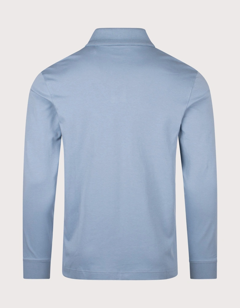 Piqué Interlock Long Sleeve Polo Shirt