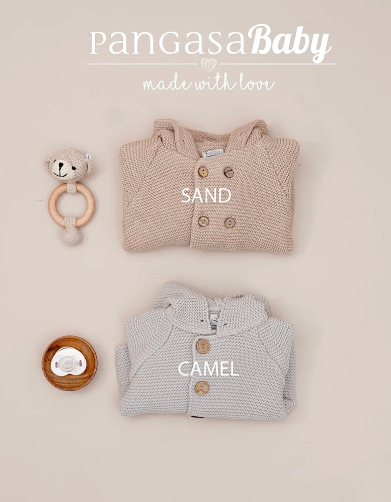 Sand Knit Faux Fur Pramsuit
