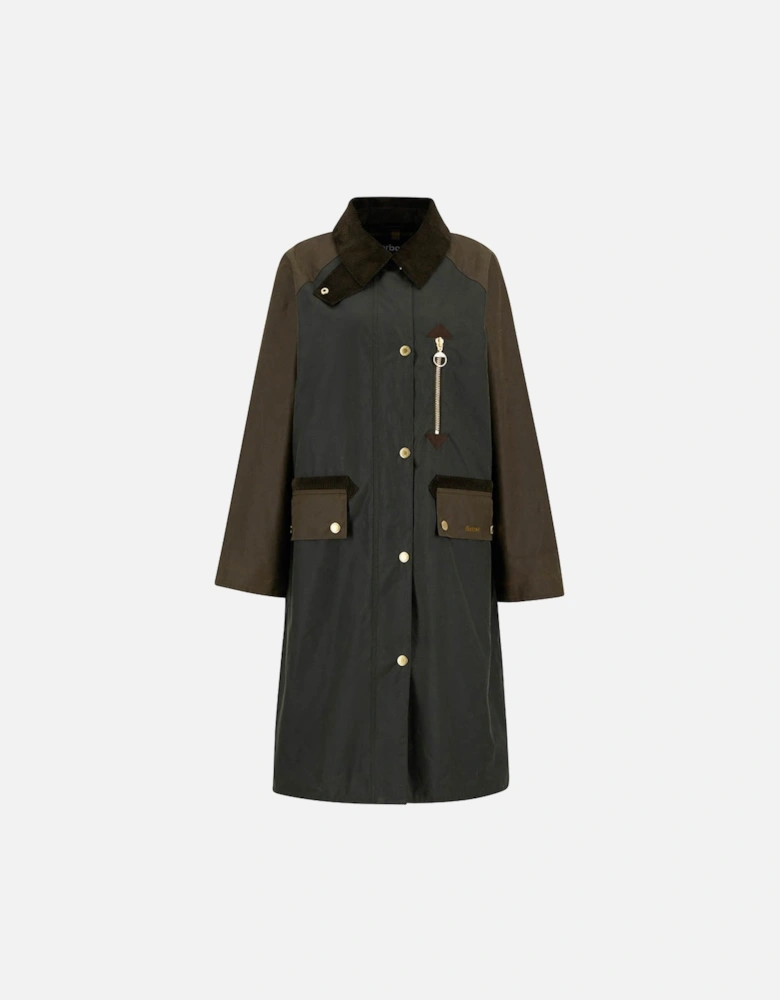 Evette Womens Wax Jacket - Fern/Beech/Ancient Tartan