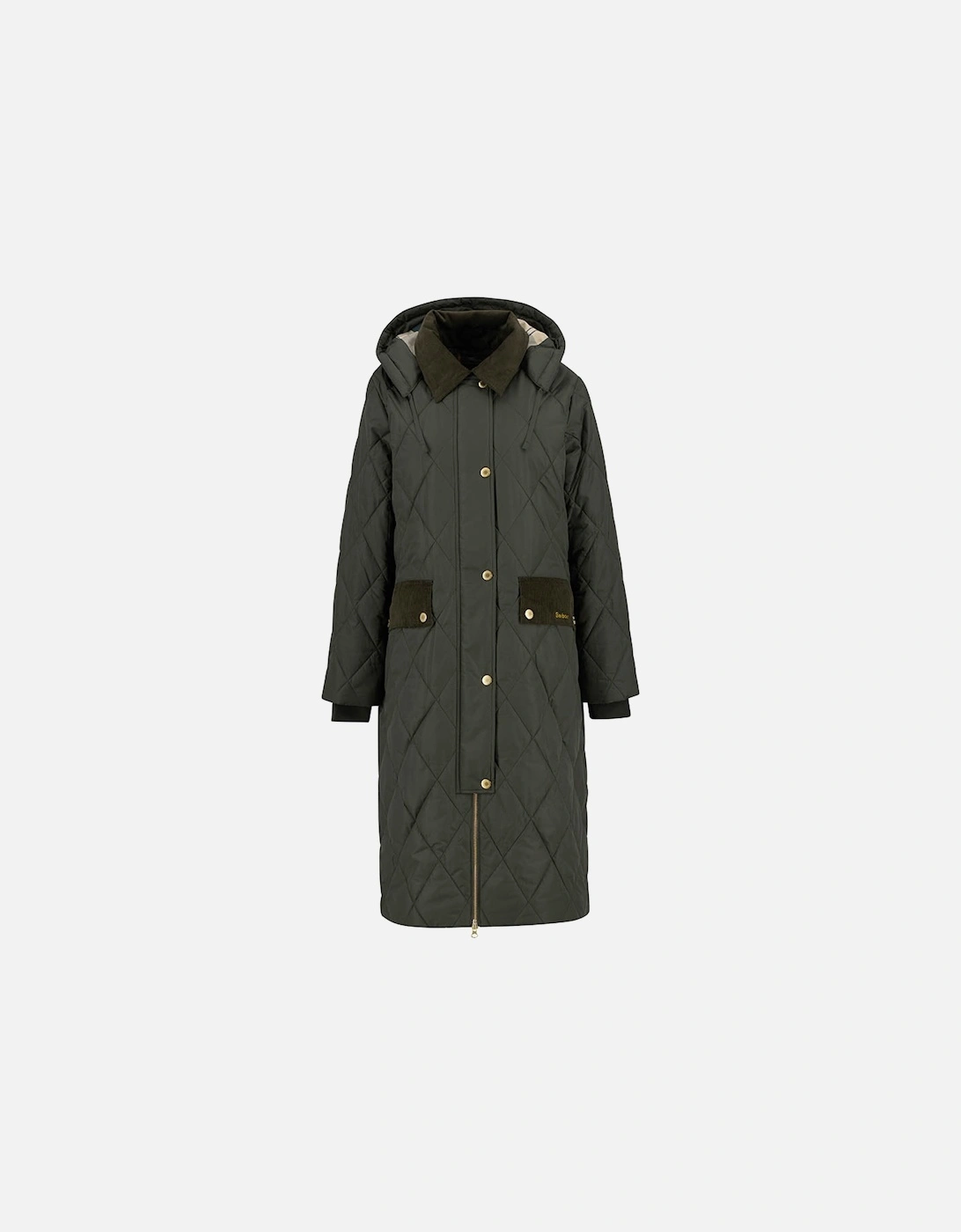 Meredith Womens Quilted Jacket - Olive/Ancient Tartan, 2 of 1