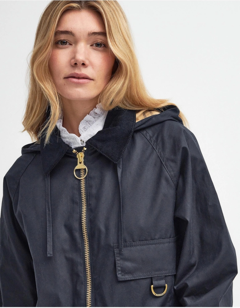 Highclere Womens Wax Jacket - Navy