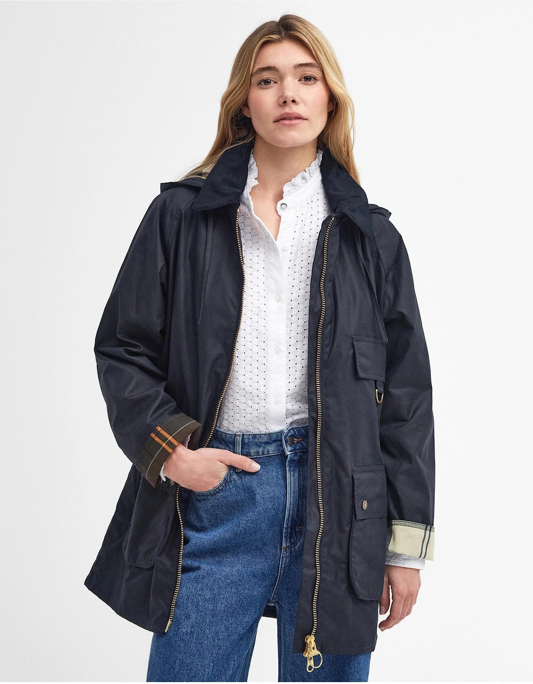 Highclere Womens Wax Jacket - Navy, 10 of 9