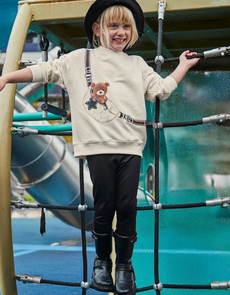 GIRLS BLACK PULLOVER LEGGINGS SET 4.727