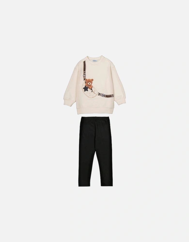 GIRLS BLACK PULLOVER LEGGINGS SET 4.727