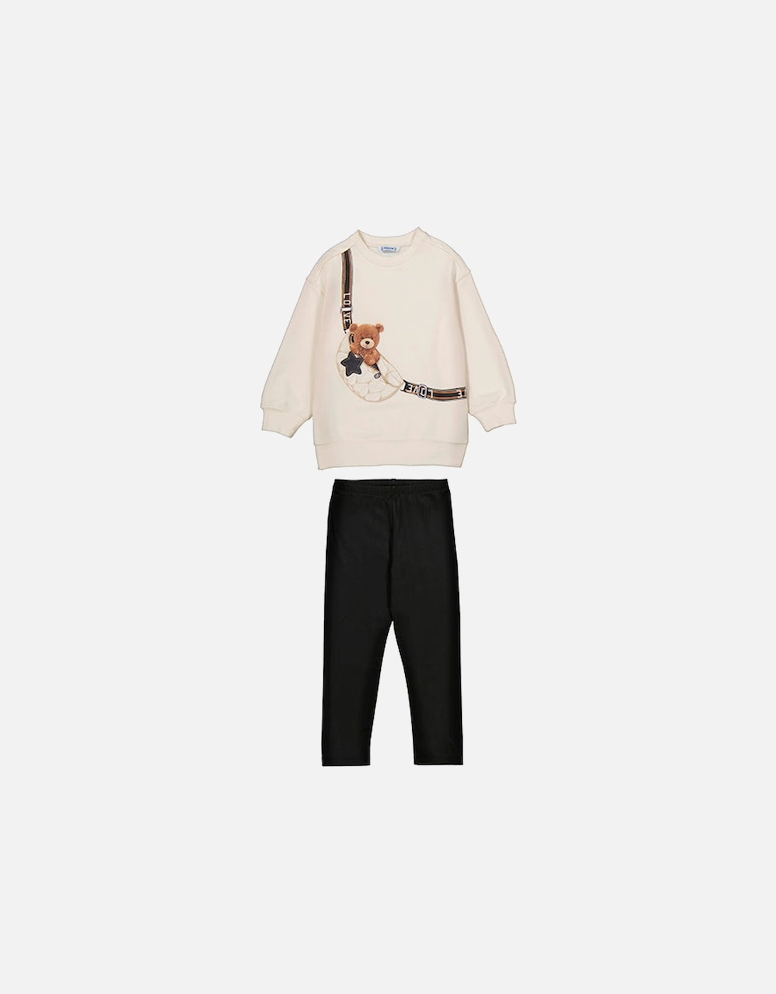 GIRLS BLACK PULLOVER LEGGINGS SET 4.727
