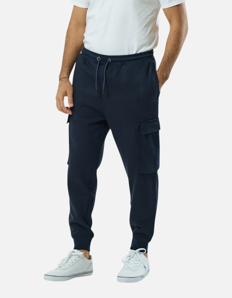 Mens Cargo Joggers Zip Pockets Fleece Gym Trousers Cotton Bottom Track Pants New