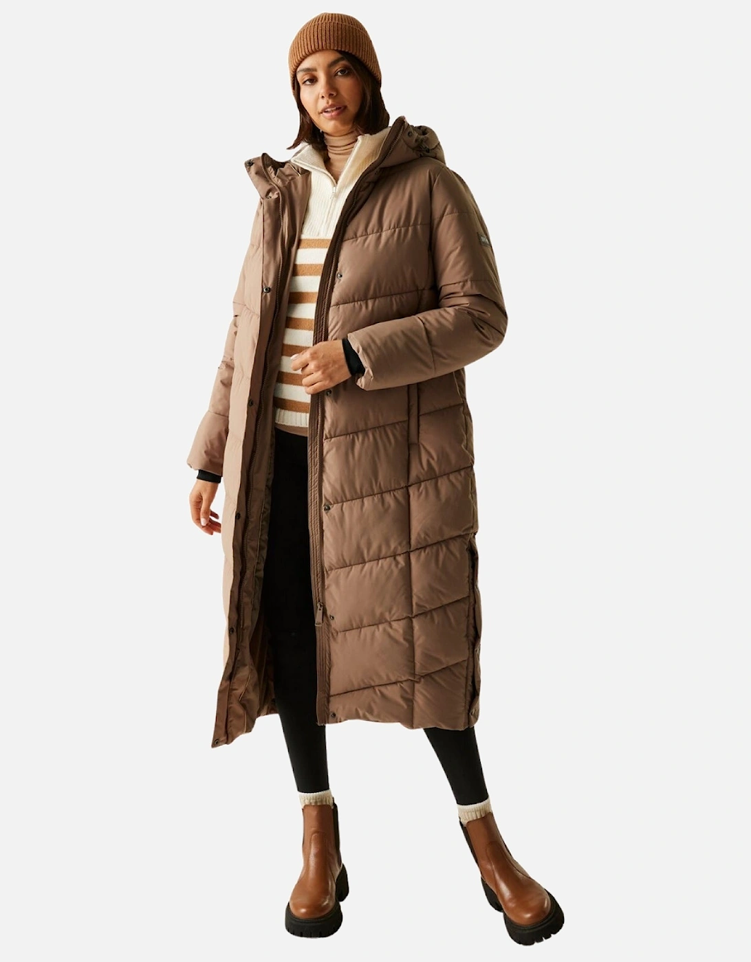 Womens Eloria Water Repellent Longline Padded Jacket, 2 of 1