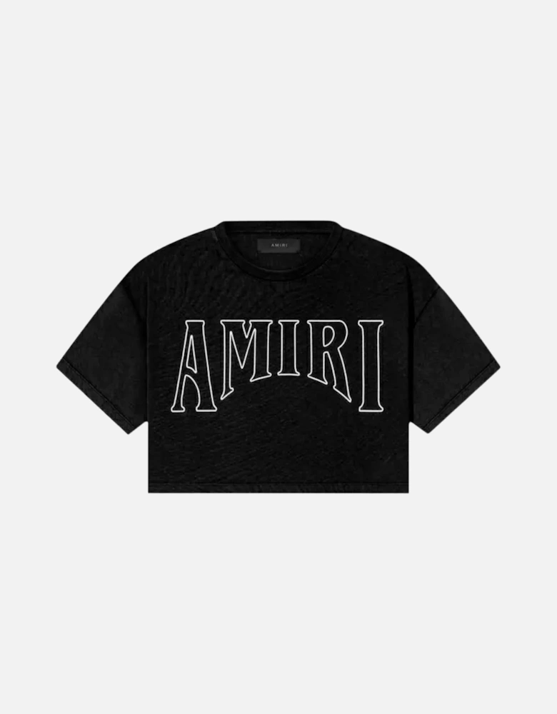 WOMENS SUN CROPPED TEE BLACK