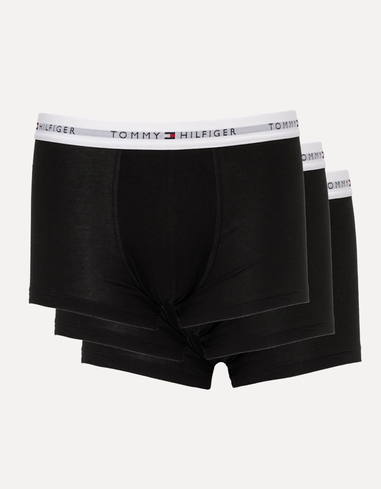 3 Pack Mens Colour Waistband Trunks - TH White/TH White/TH White
