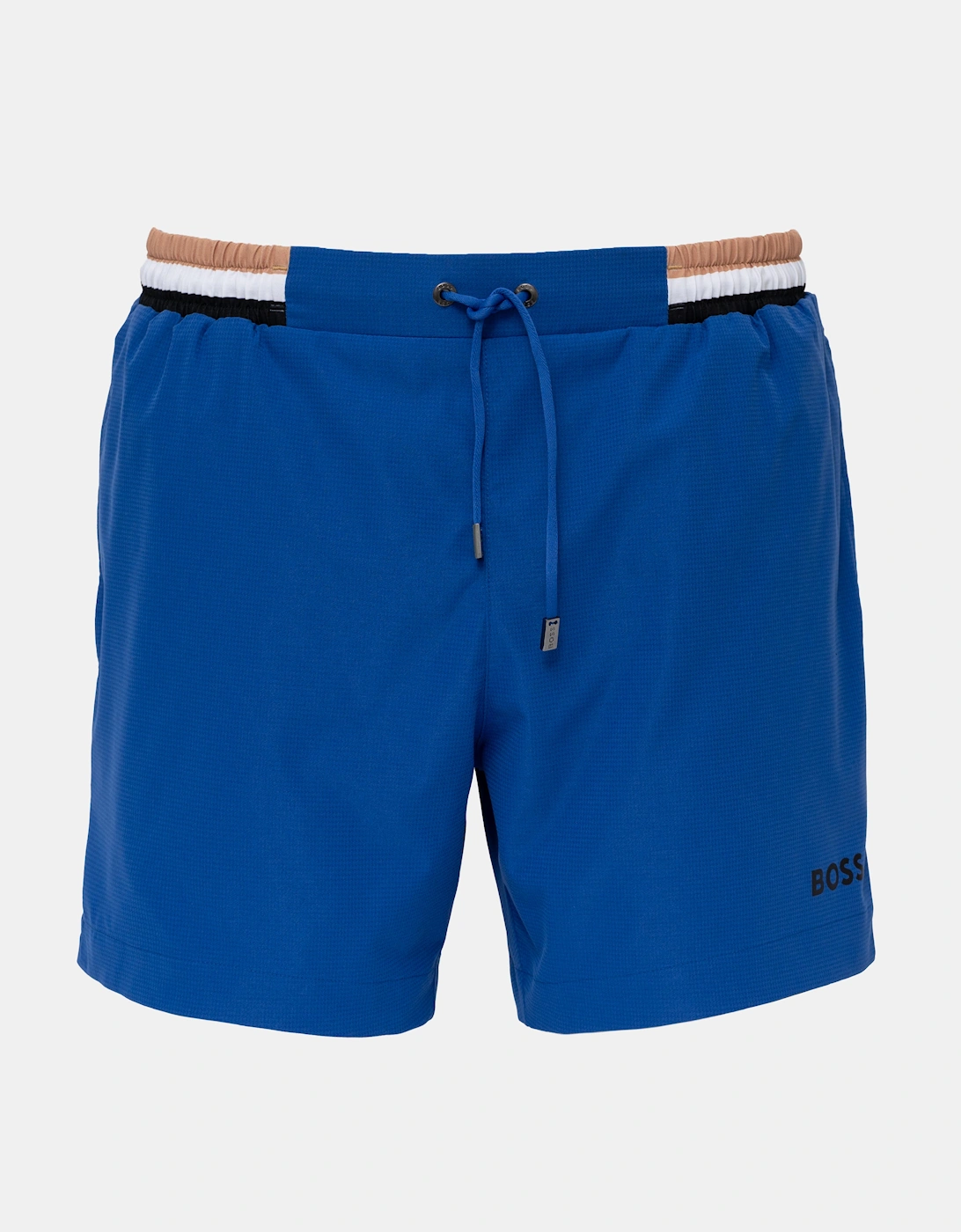 Men's BOSS Orange Isle Mens Ripstop-Fabric Swim Shorts with Contrast Logo - Medium Blue 427 - Size: 37/36/32