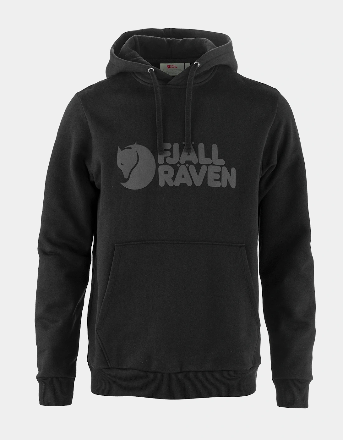 Men's Fjallraven Logo Mens Hoodie - Black 550 - Size: 38