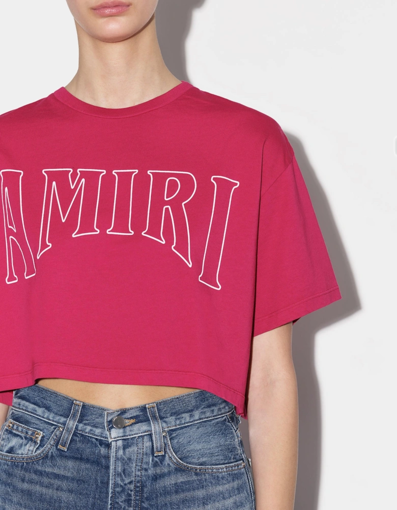 WOMENS SUN CROPPED TEE FUCHSIA