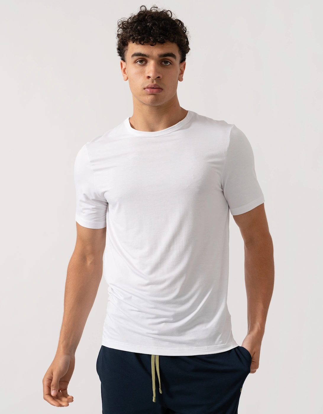 Men's BOSS Orange RN Bamboo 3-Pack Mens T-Shirts - White 100 - Size: 38