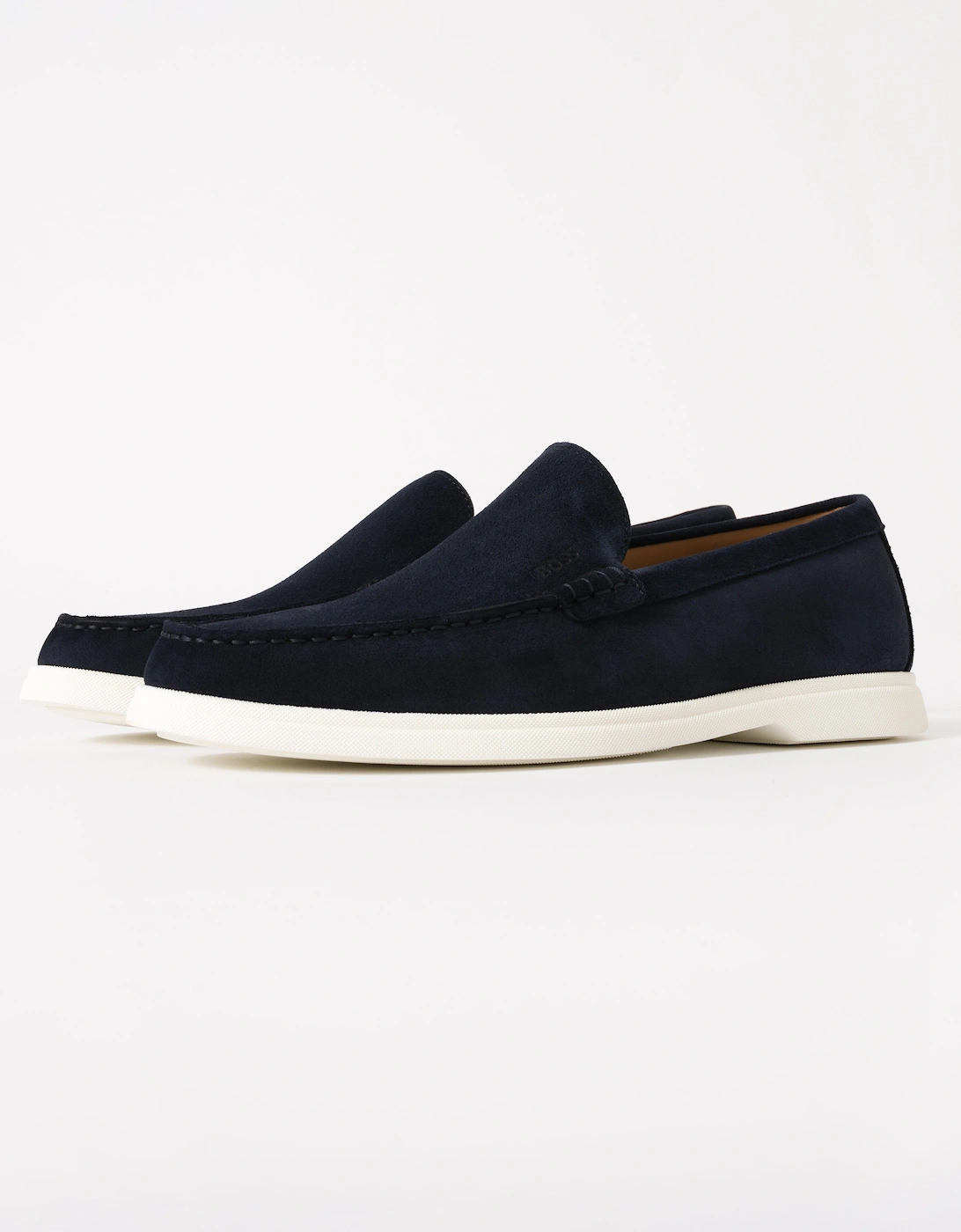 Men's BOSS Orange Sienna Mens Suede Loafers - Dark Blue 401 - Navy - Size: 9