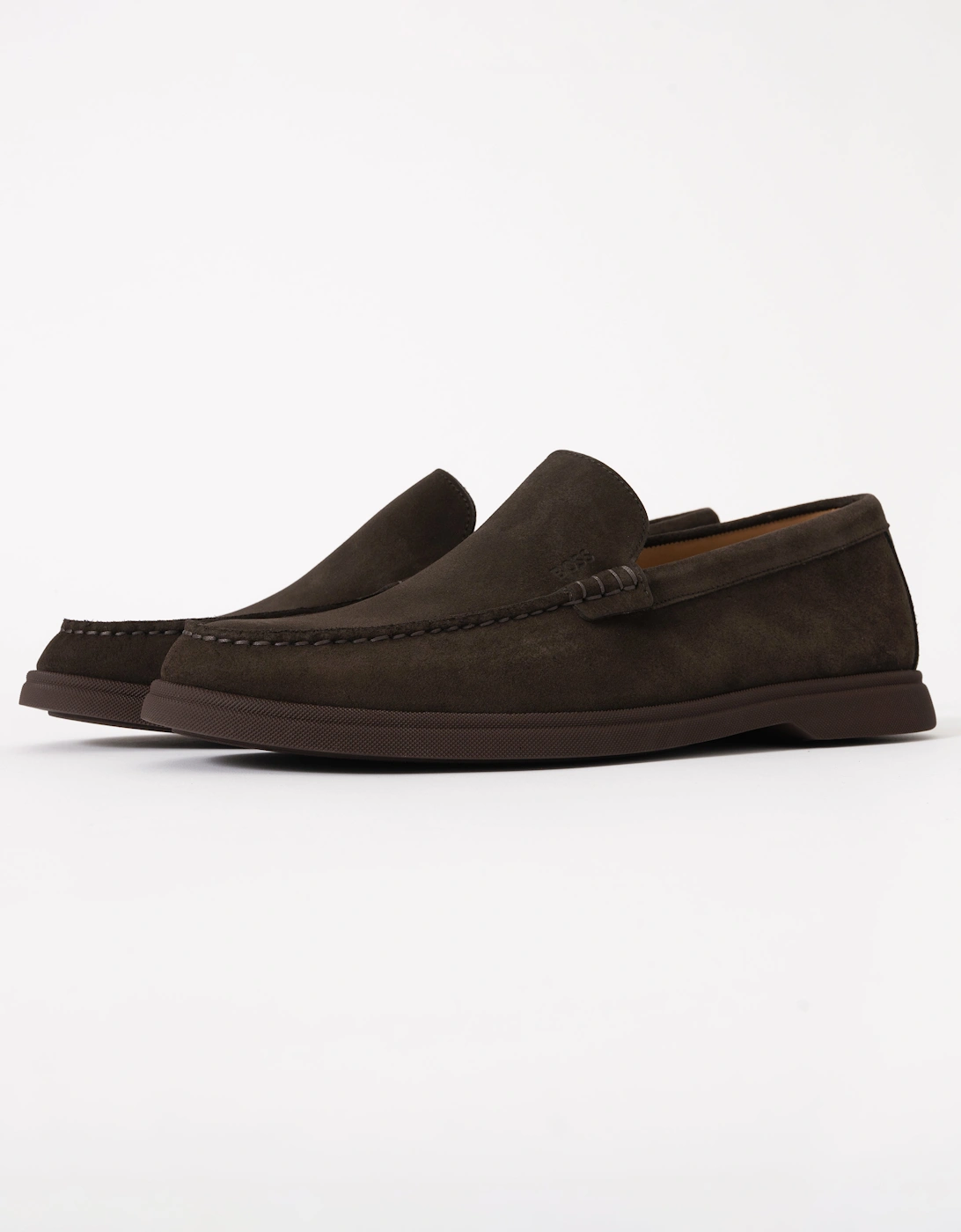 Men's BOSS Orange Sienna Mens Suede Loafers - Dark Brown 203 - Size: 12
