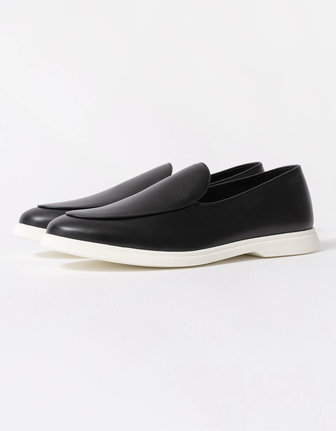 BOSS Orange Sienne Mens Italian Leather Loafers - Black 001, 8 of 7