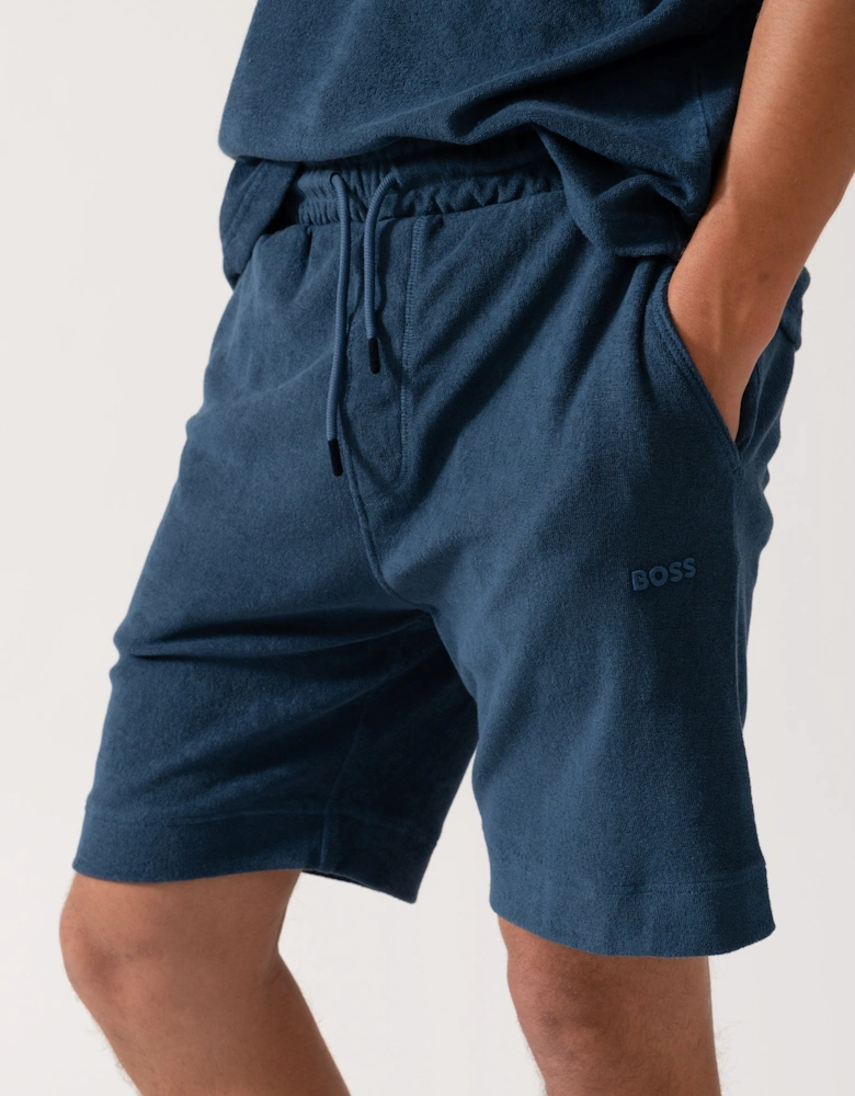 BOSS Orange Doubletowel Mens Shorts - Open Blue 466