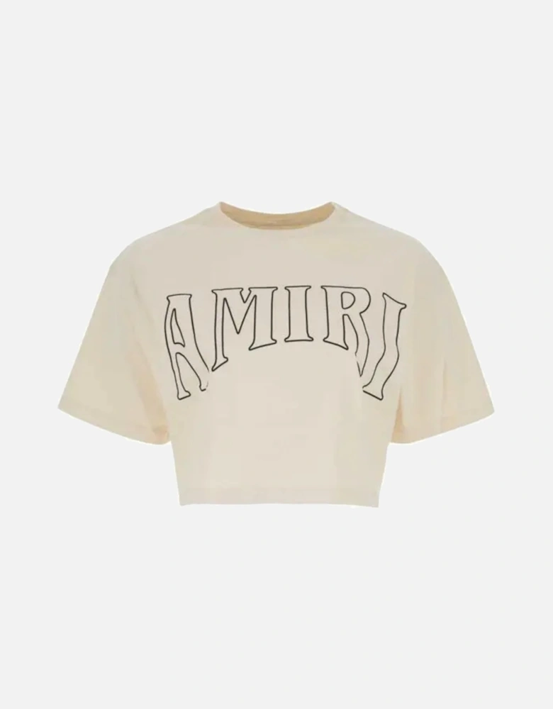 WOMENS SUN CROPPED TEE ALABASTER