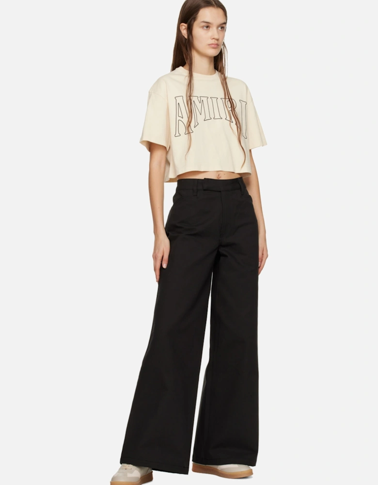 WOMENS SUN CROPPED TEE ALABASTER
