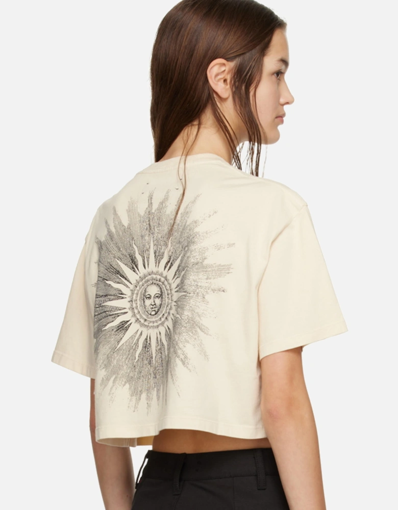 WOMENS SUN CROPPED TEE ALABASTER