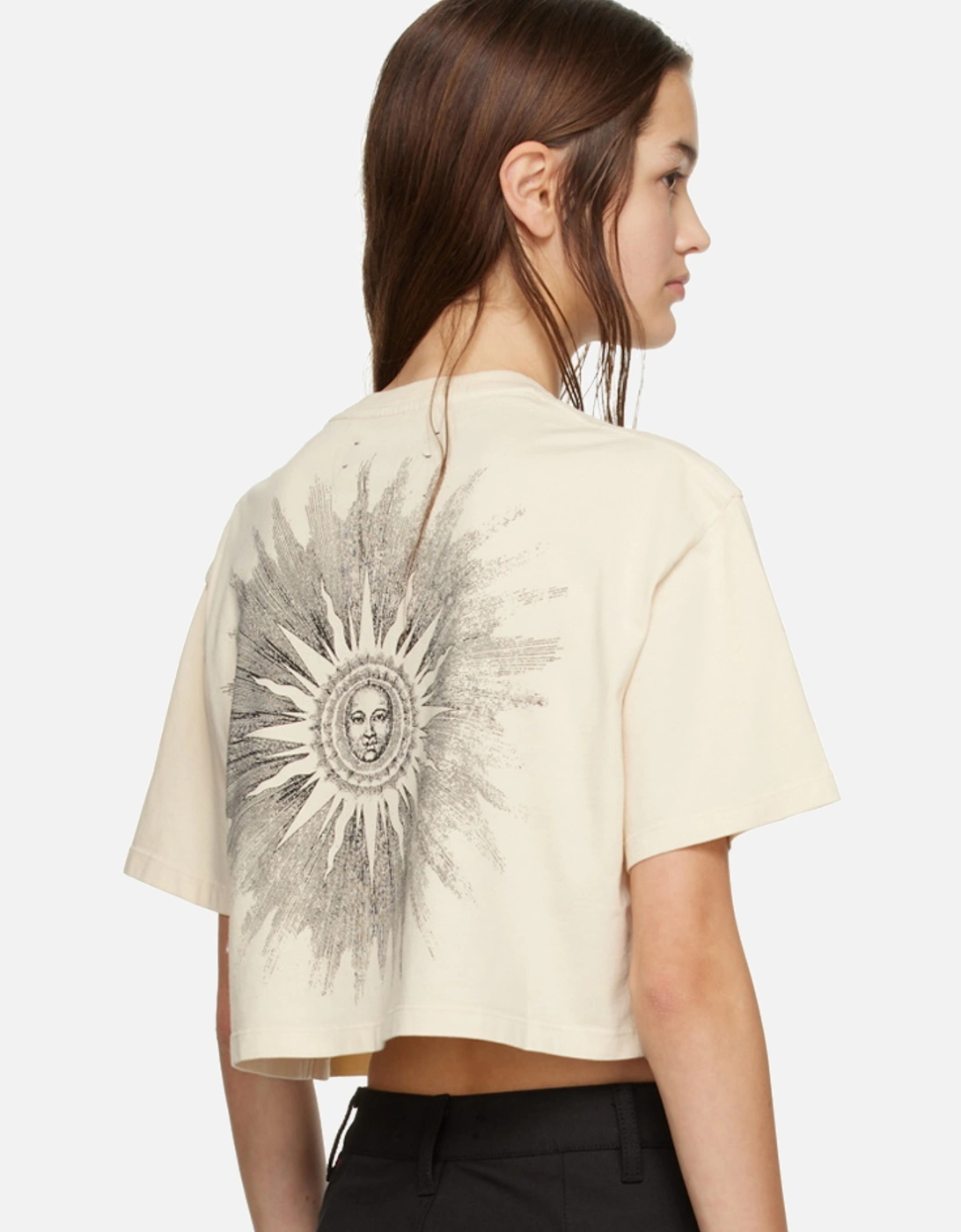 WOMENS SUN CROPPED TEE ALABASTER