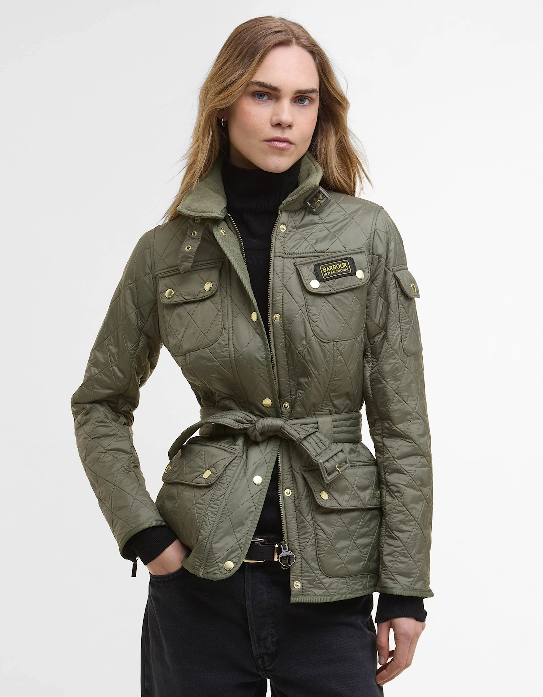 Womens Polarquilt Jacket - Dusky Khaki, 8 of 7