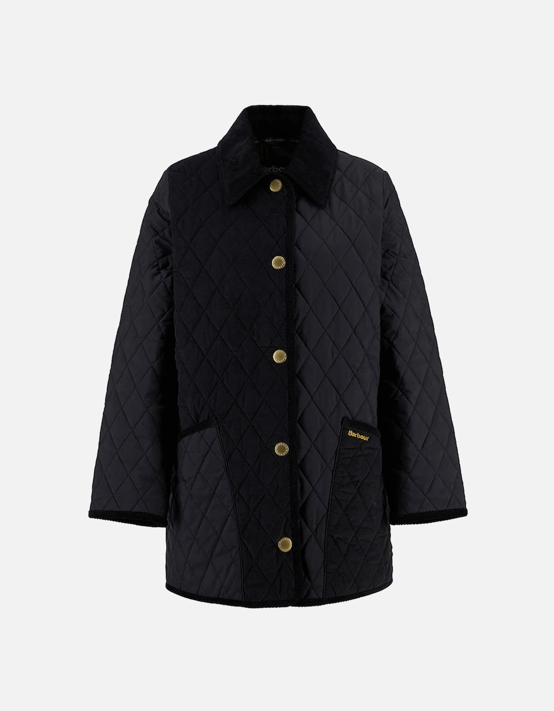 Meryl Womens Quilted Jacket - Black/Classic Tartan, 2 of 1