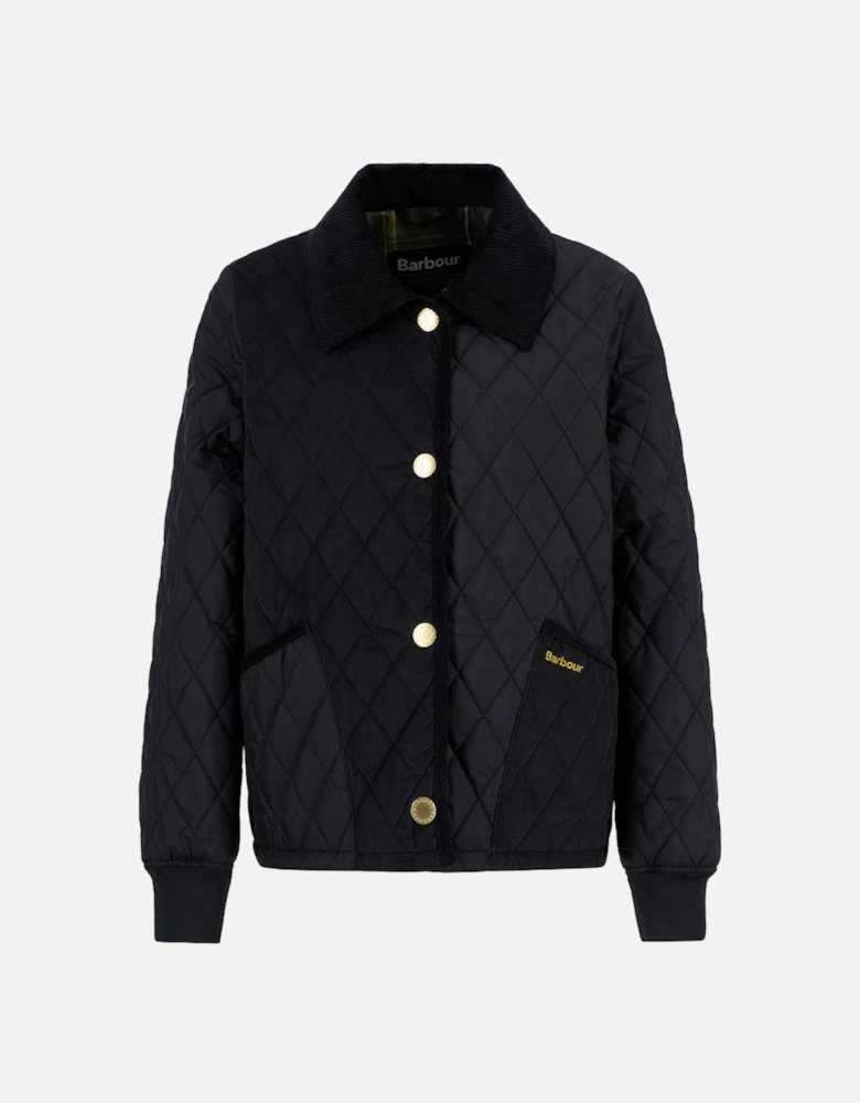 Marla Womens Quilted Jacket - Black/Classic Tartan