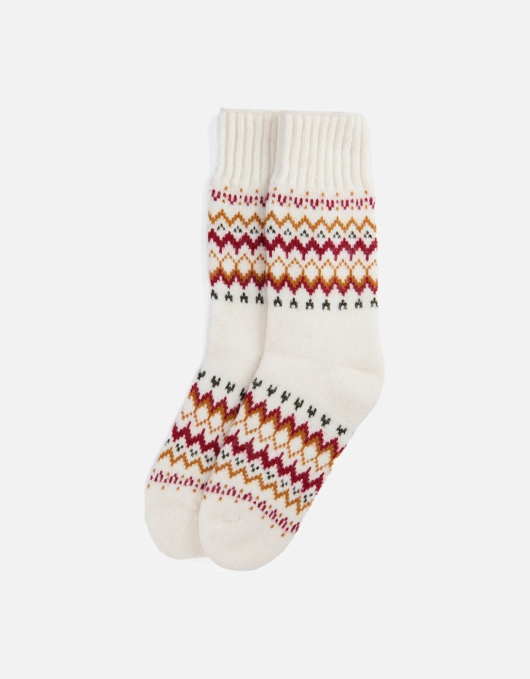 Kingsford Womens Fair Isle Socks - Cloud, 2 of 1
