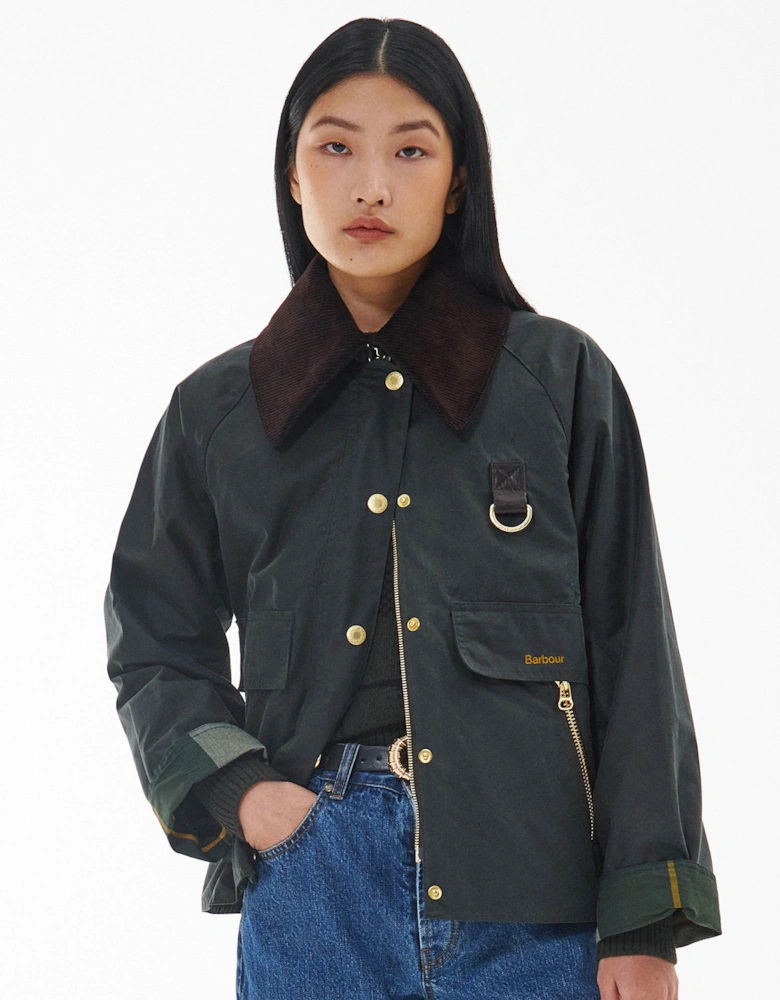Catton Womens Wax Jacket - Sage/Ancient