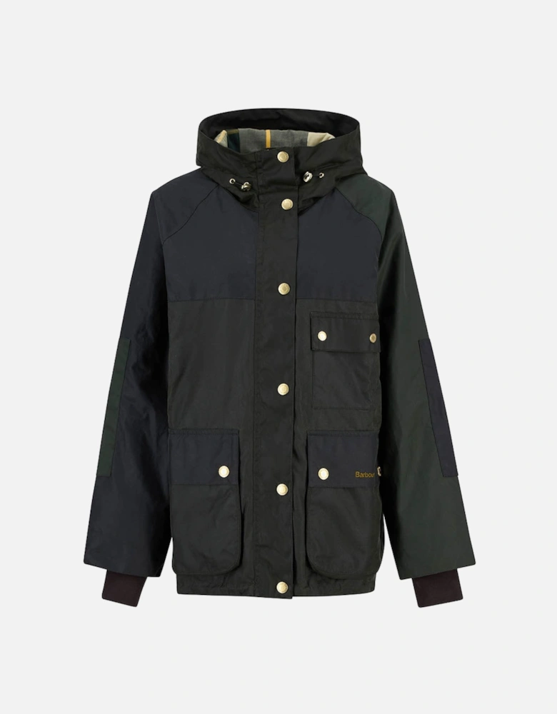Keeley Womens Wax Jacket - Fern/Sage/Duffle Bag/Ancient Tartan