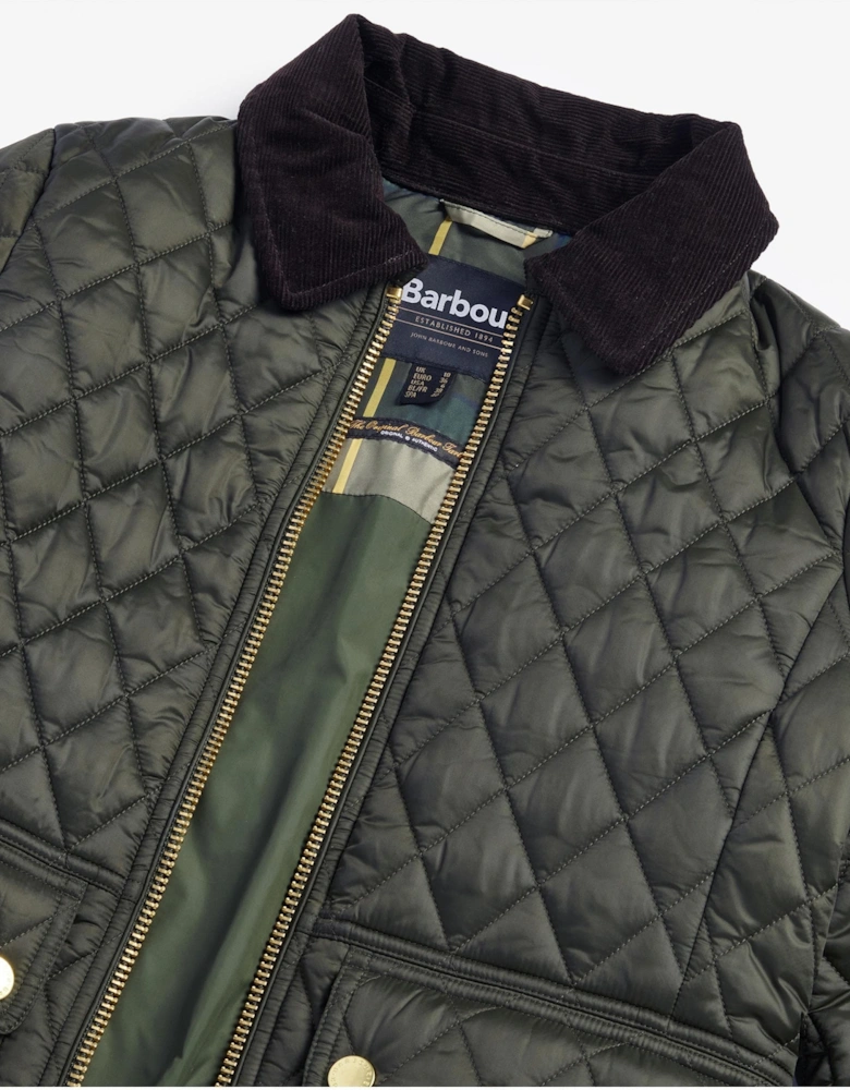 Fitted Beadnell Womens Quilted Jacket - Sage/Ancient