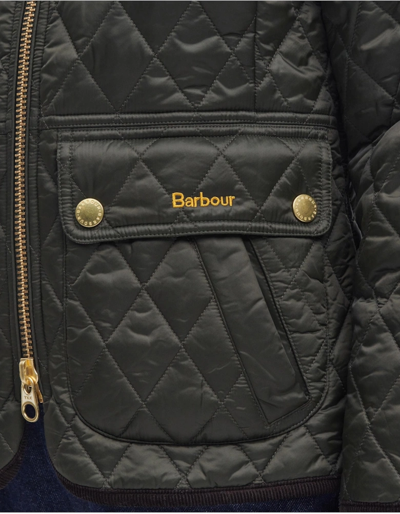 Fitted Beadnell Womens Quilted Jacket - Sage/Ancient