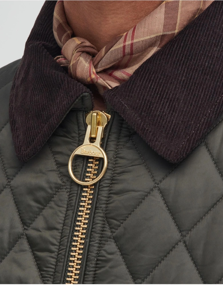 Fitted Beadnell Womens Quilted Jacket - Sage/Ancient