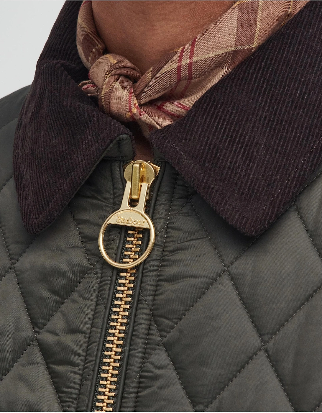 Fitted Beadnell Womens Quilted Jacket - Sage/Ancient