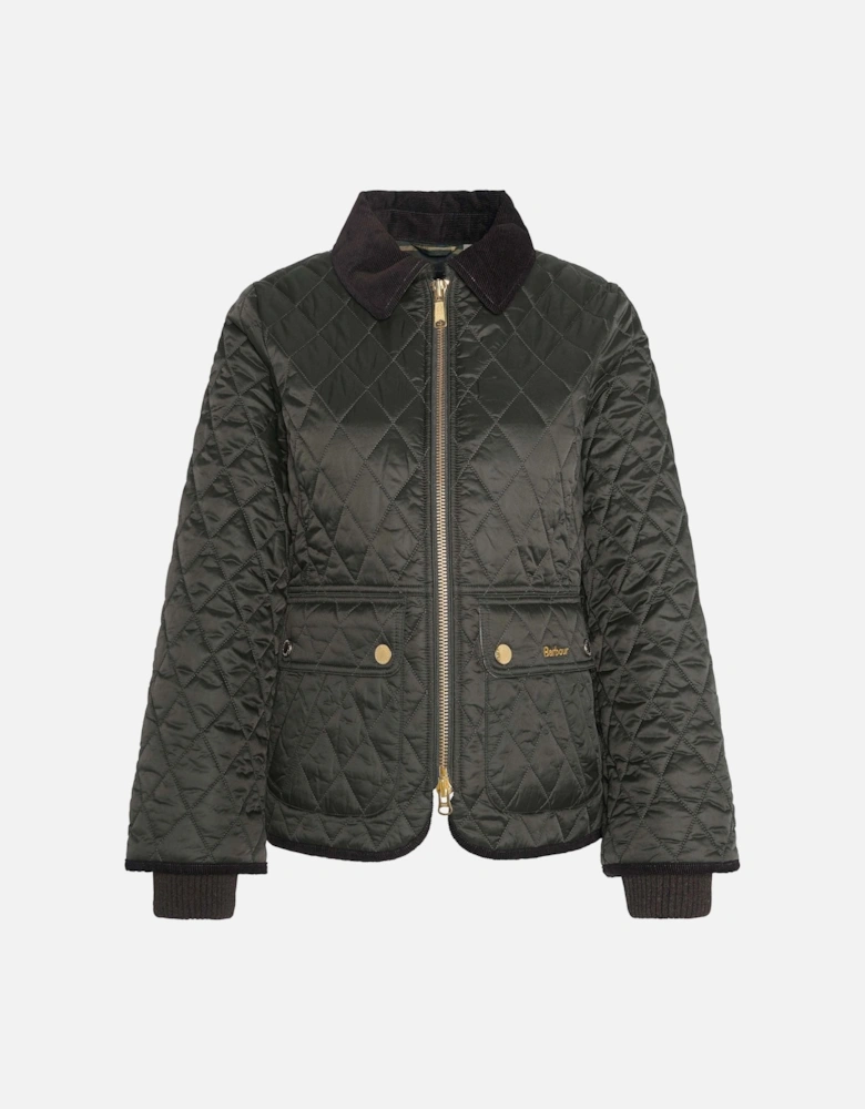 Fitted Beadnell Womens Quilted Jacket - Sage/Ancient