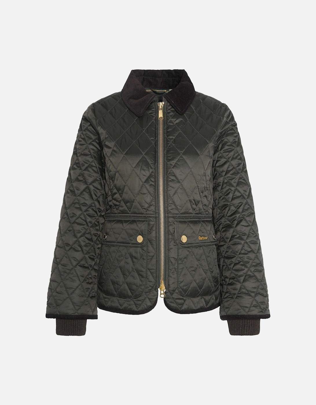 Fitted Beadnell Womens Quilted Jacket - Sage/Ancient
