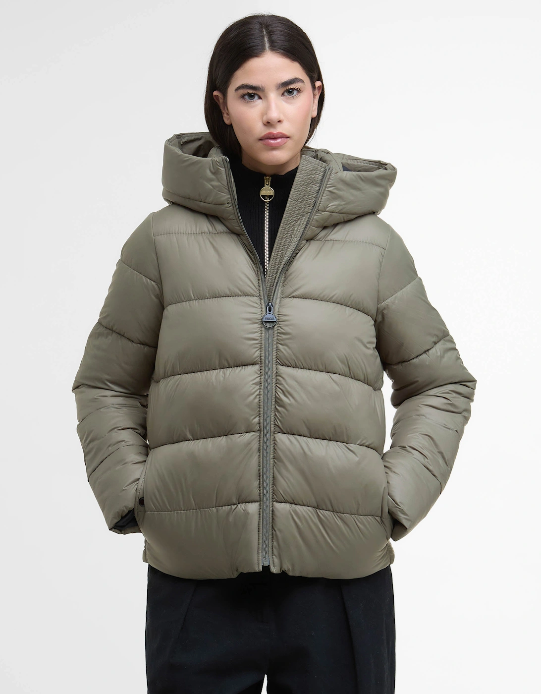 Olivios Womens Puffer Jacket - Dusky Khaki, 9 of 8