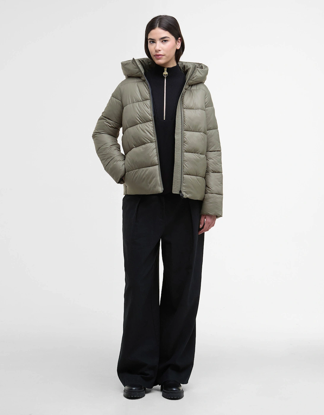 Olivios Womens Puffer Jacket - Dusky Khaki