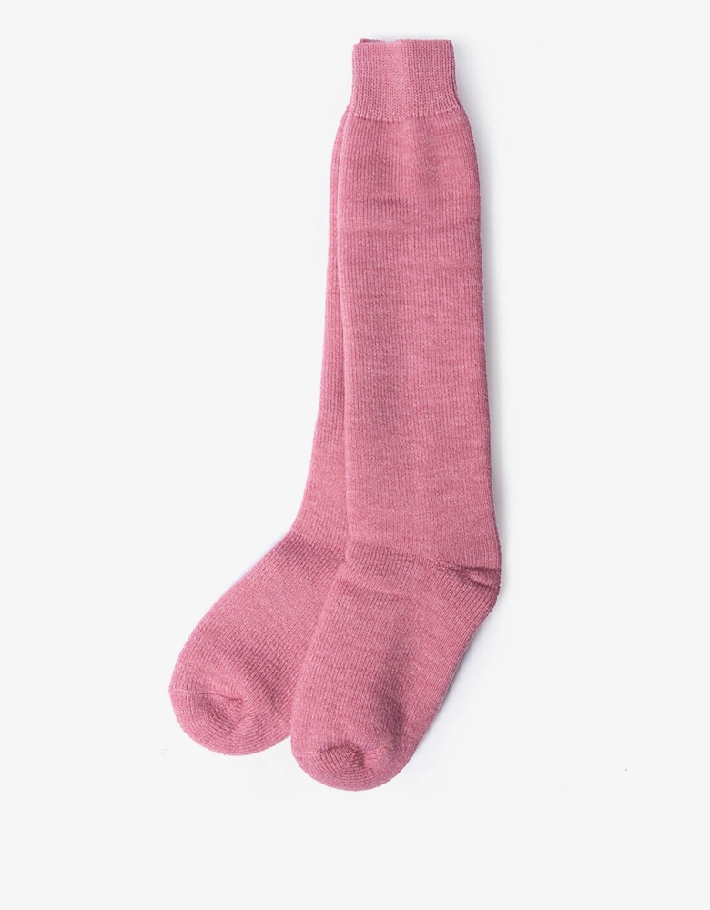 Wellington Knee Length Womens Socks - Rose Pink