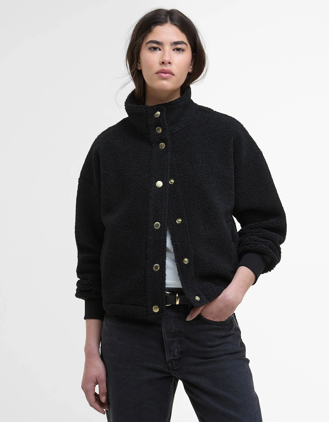 Women's Barbour International Chloe Womens Fleece - Black - Size: 14