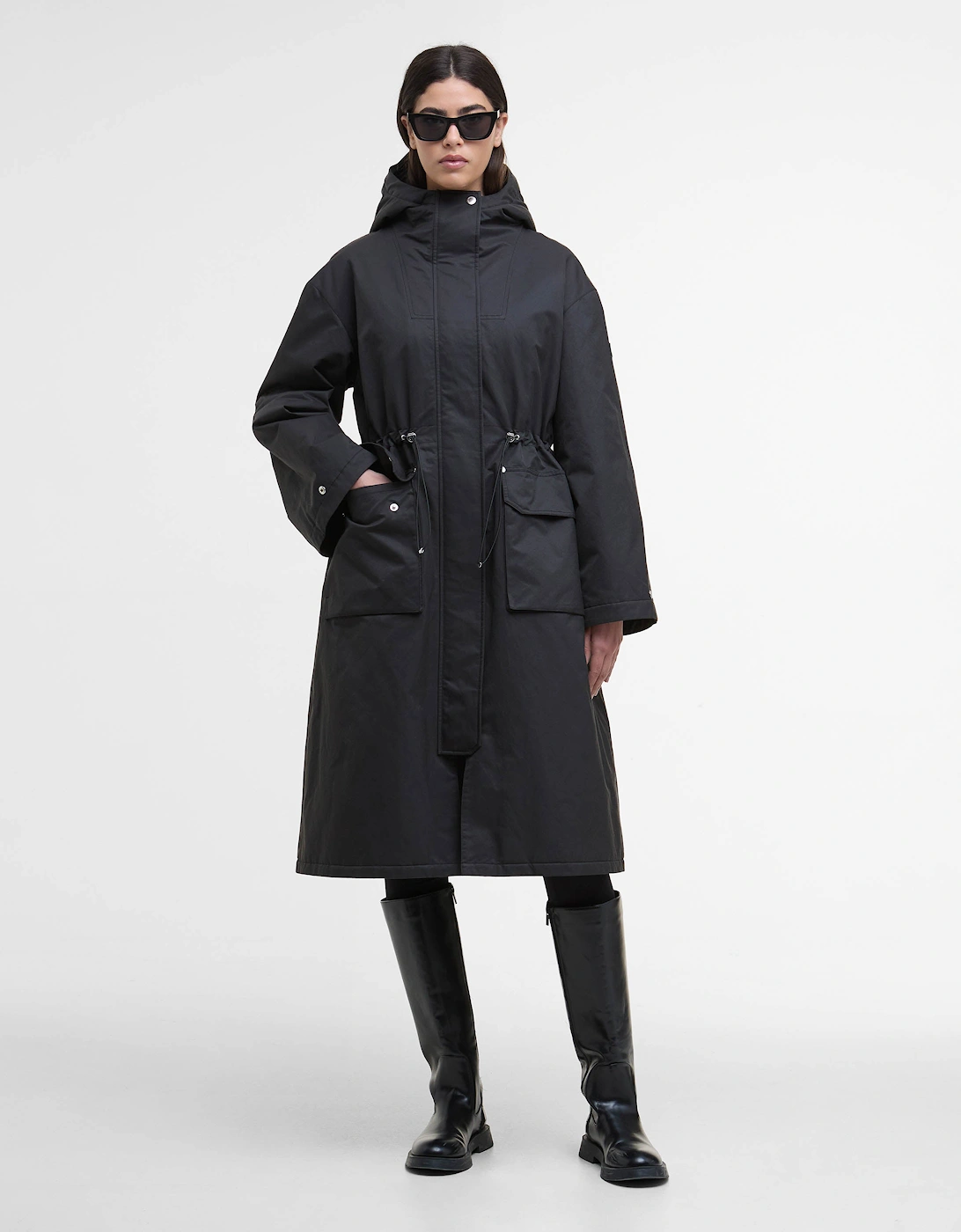 Women's Barbour International Gabriella Womens Showerproof Jacket - Black - Size: 14