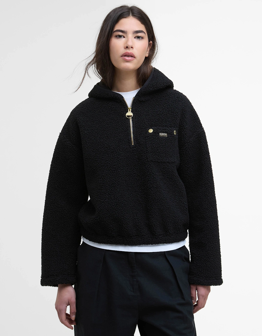 Lola Womens Fleece Hoodie - Black, 2 of 1