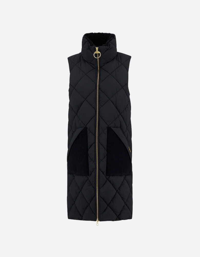 Bernice Womens Puffer Gilet - Black/Classic Tartan