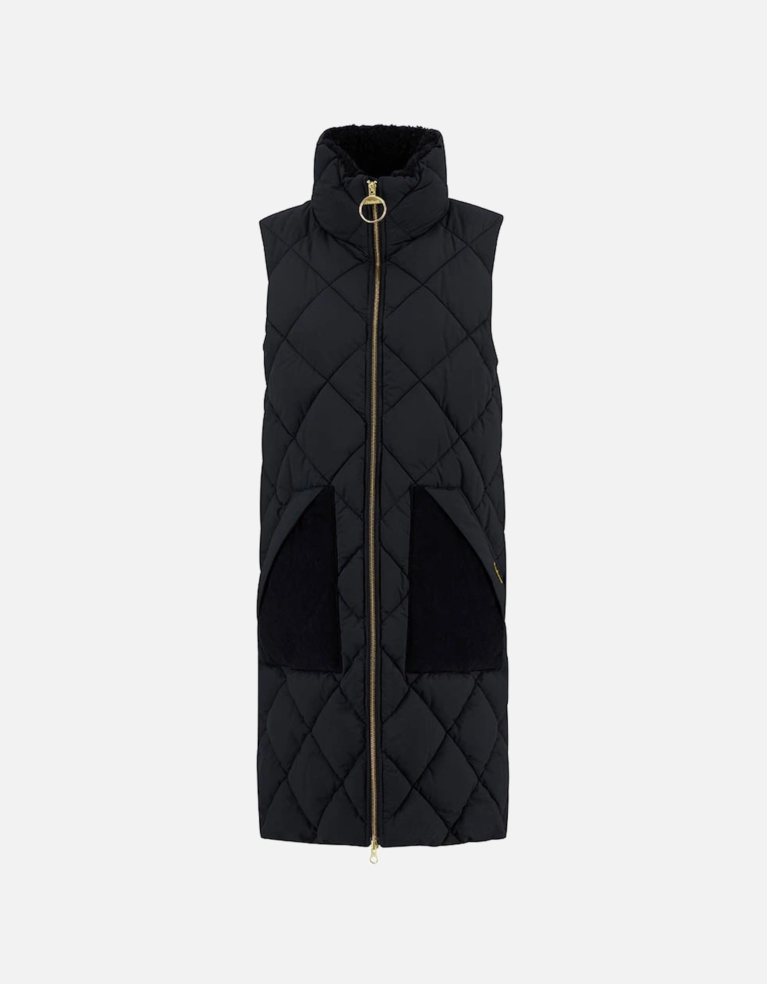 Bernice Womens Puffer Gilet - Black/Classic Tartan, 2 of 1