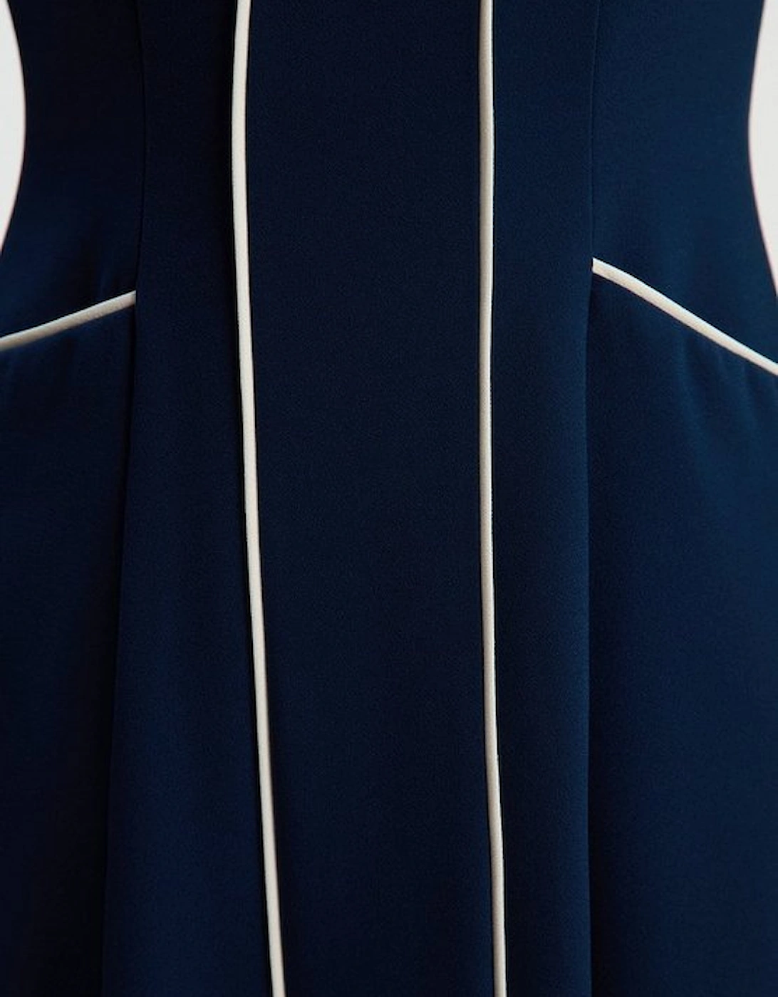 Petite Tailored Crepe Tipped Tailored Midi Shirt Dress