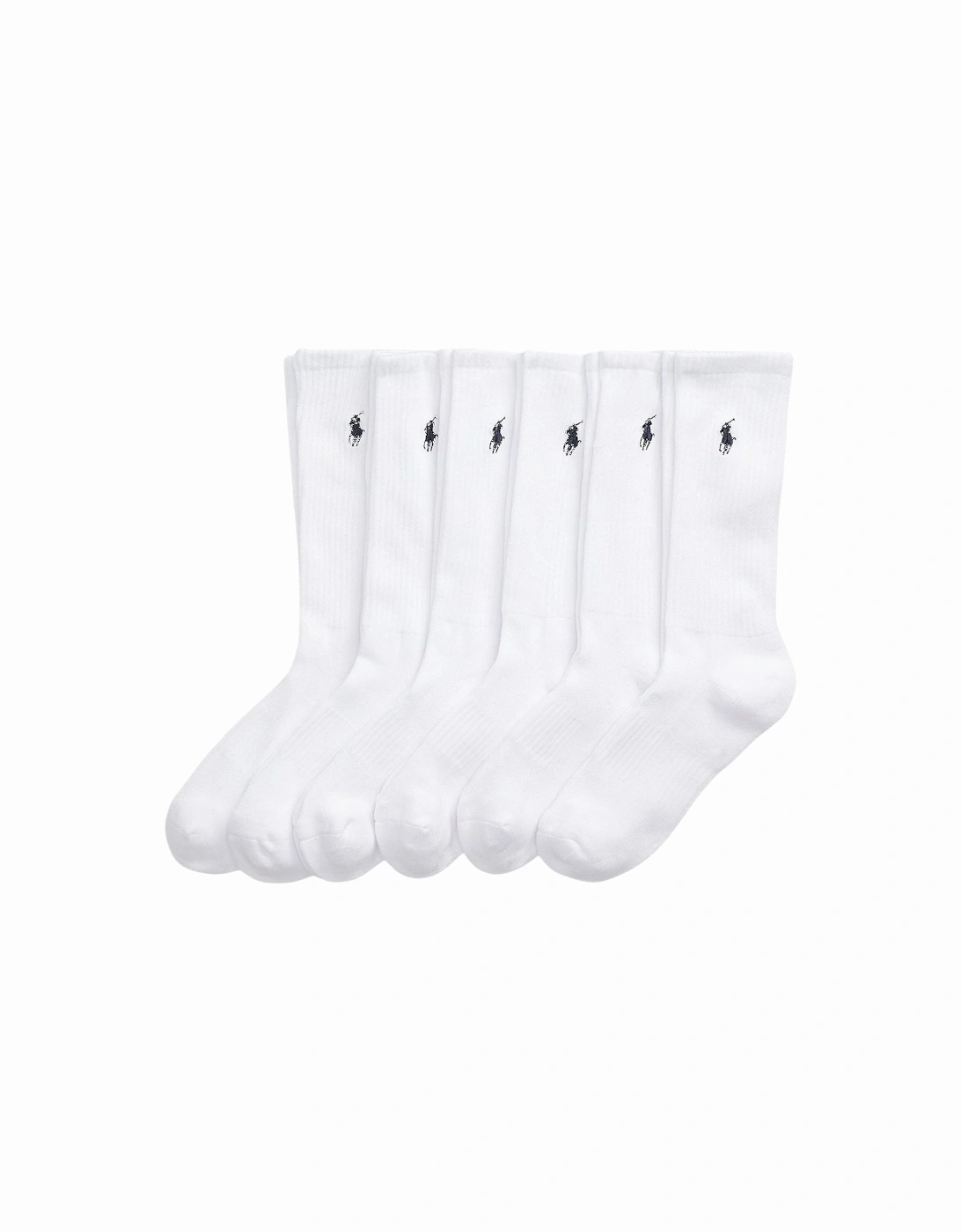 Ralph Lauren Cotton-Blend Crew Sock 6-Pack - White, 2 of 1