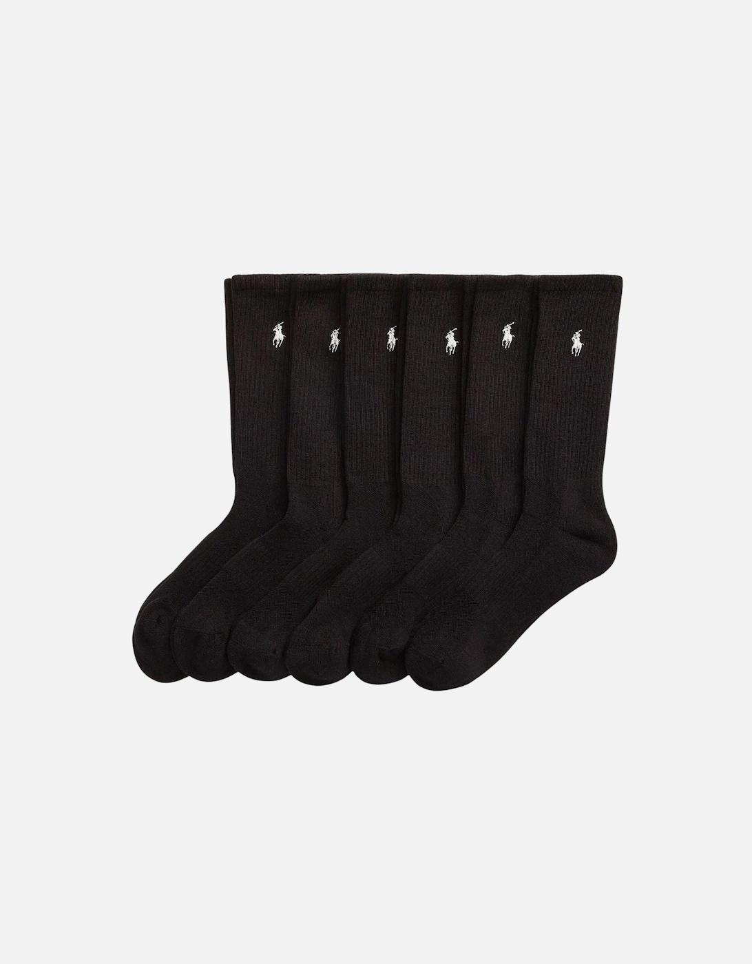Ralph Lauren Cotton-Blend Crew Sock 6-Pack – Black, 2 of 1