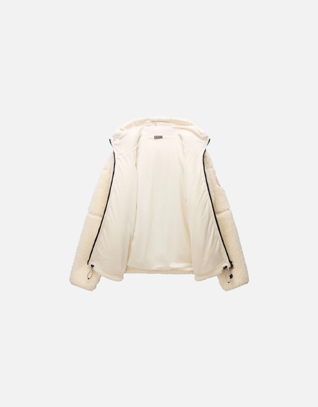 Tires Full-Zip Fleece Hoodie – Beige
